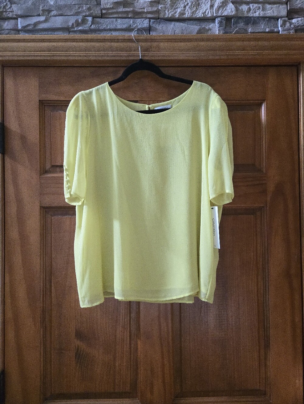 NWT Calvin Klein  Women's Short-Sleeve Blouse Size XL